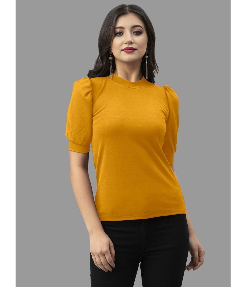     			Aika Mustard Polyester Women's Regular Top ( Pack of 1 )