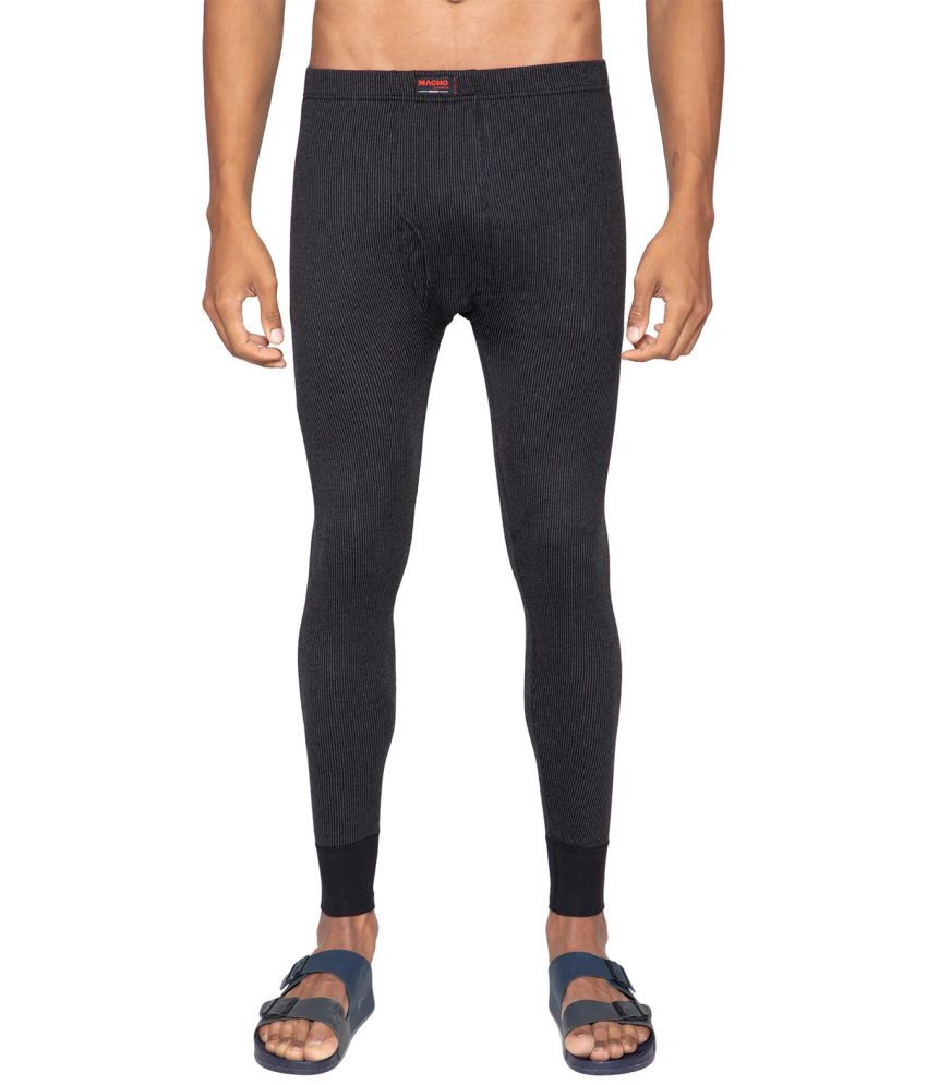     			Amul - Black Polyester Men's Thermal Bottoms ( Pack of 1 )
