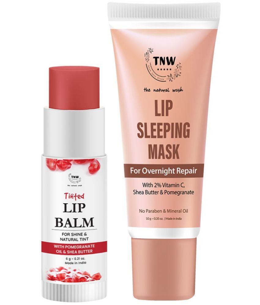     			Combo of 2- Lip Sleeping Mask10gm + Pomegranate Tinted Lip Balm 6gm