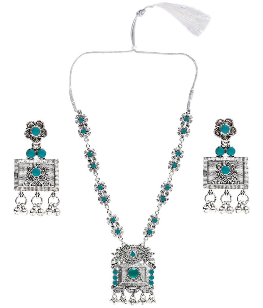     			PUJVI Green German Necklace Set ( Pack of 1 )