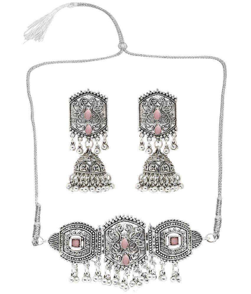     			PUJVI Pink German Necklace Set ( Pack of 1 )