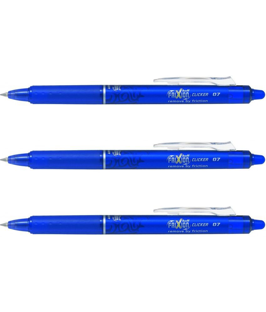     			Pilot Frixion Clicker Ball Pen RT Blue Pack of 3