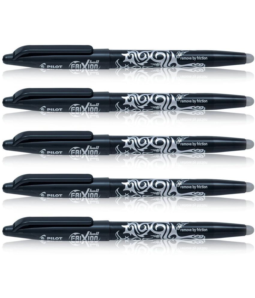     			Pilot Frixion Roller Pen Black Pack of 5