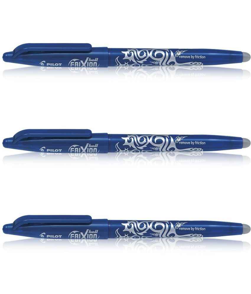     			Pilot Frixion Roller Pen  Blue Pack of 3
