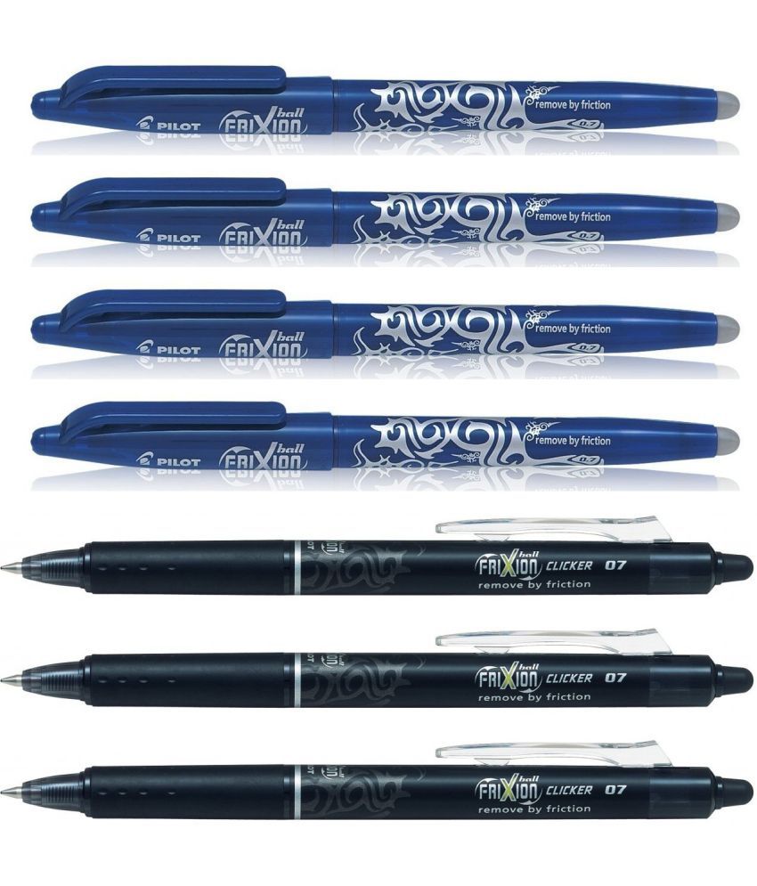     			Pilot Frixion Roller Pen Blue 4 and Frixion Clicker Black 3