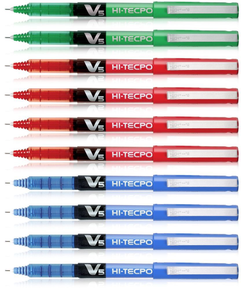     			Pilot Hi-Tecpoint V5 Blue 4, Red 4 and Green 2