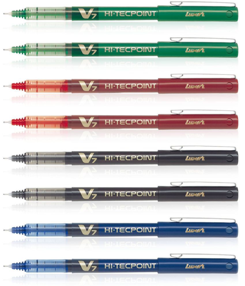     			Pilot Hi-Tecpoint V7 Blue 2, Black 2, Red 2 and Green 2