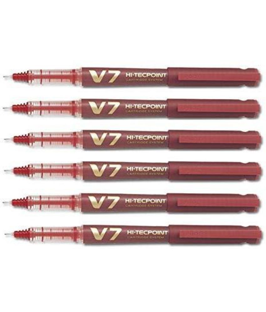     			Pilot Hi-Tecpoint V7 Cartridge Pen Red Pack of 6