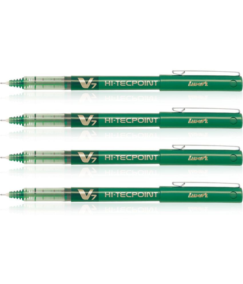     			Pilot Hi-Tecpoint V7 Green Pack of 4