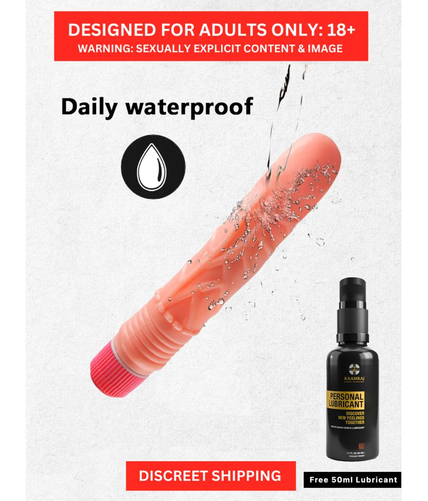     			Real Feel Vibrating Dildo- 7 Inch Realistic Skin Color Smooth Operator | 5 Multiple Vibration Modes Silicone Safe Vibrating Dildo with Kaamraj Lube Free For Women's