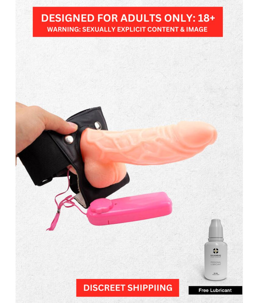     			Silicone Vibrating Dildo - Adjustable Strap with suction cup | Silicone Material Skin Color Realistic Strap on Dildo by Naughty Nights for Couples