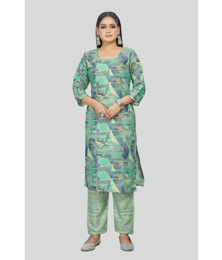     			Sitanjali Lifestyle Cotton Blend Printed Straight Women's Kurti - Multicoloured ( Pack of 1 )