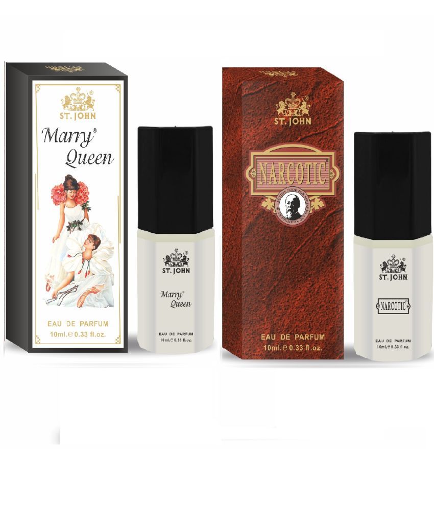     			ST.JOHN Cobra Narcotic & Marry Queen Pocket Perfume For Men 10ml Each (20ml)- Pack of 2