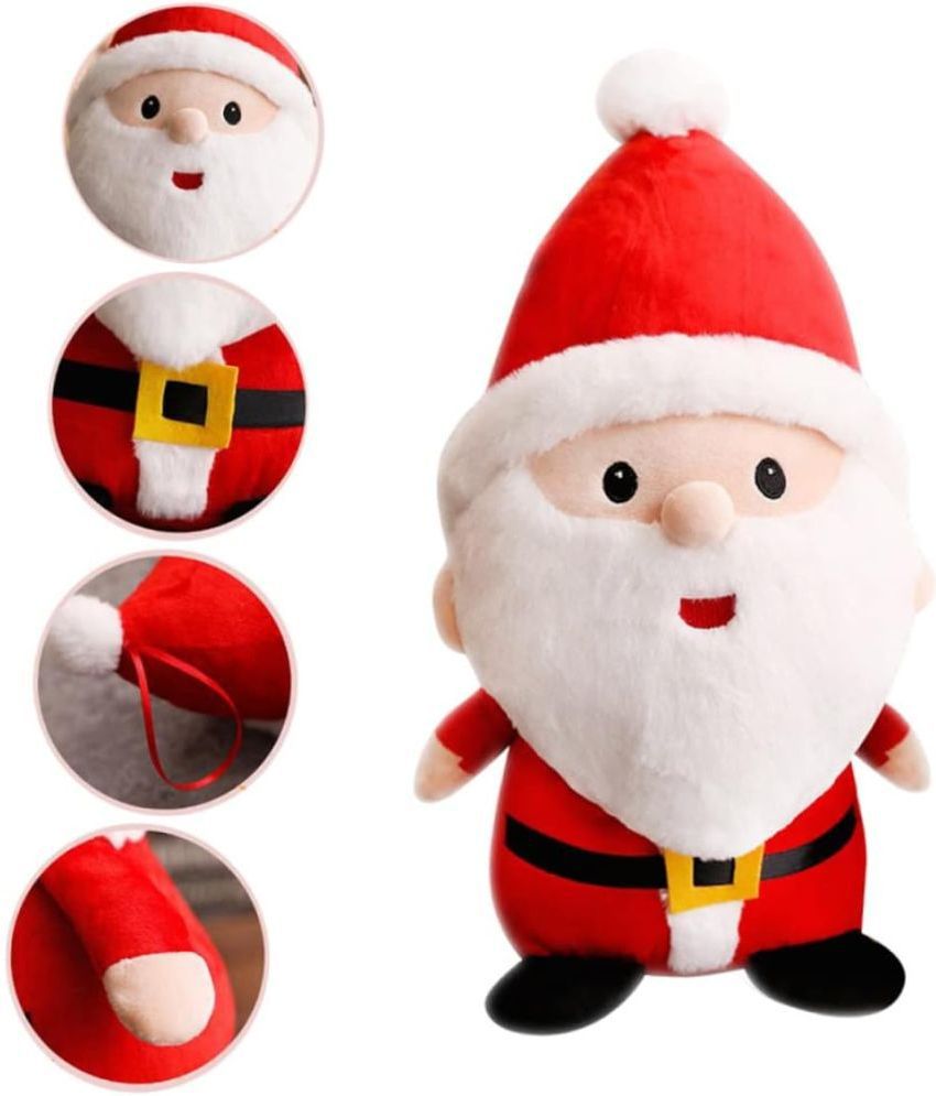    			Tickles Santa Claus With V Shape Beard Look Soft Stuffed Plush Toy Christmas Decorations For Kids Boys & Girls (Size: 25 cm Color: Red)