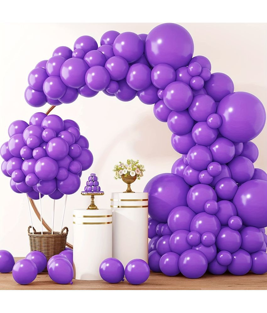     			Urban classic Silver Decoration Kit - Set of 51 Pcs: 50 Purple balloons with 1 Balloon Arch strip for Decoration for Birthday, Anniversary, Bachelorette, Bridal Shower, New Year, Graduation, Retirement, Festival decoration