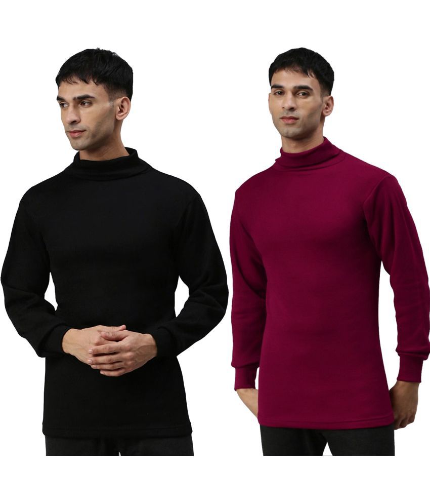     			Amul Multicolor Polyester Men's Thermal Tops ( Pack of 2 )