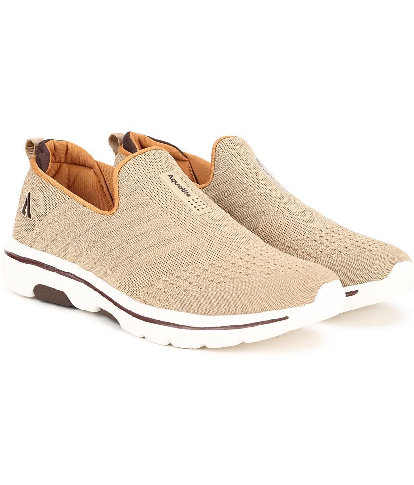     			Aqualite Beige Men's Slip-on Shoes