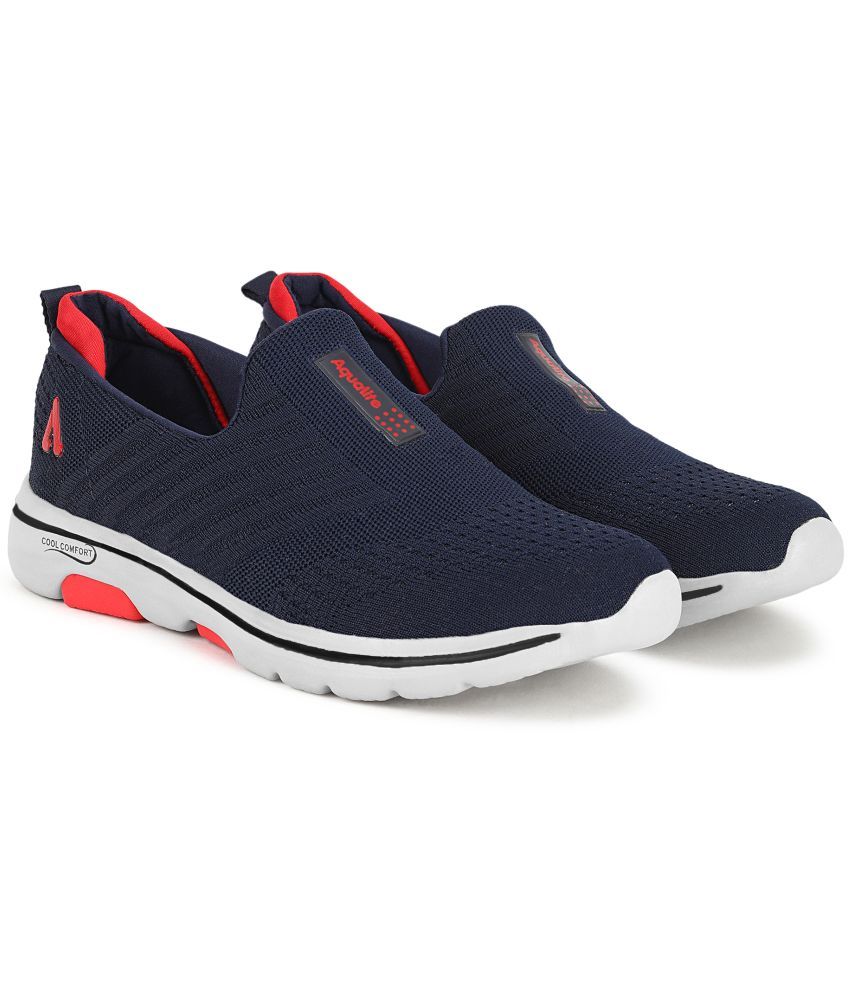     			Aqualite Navy Blue Men's Slip-on Shoes