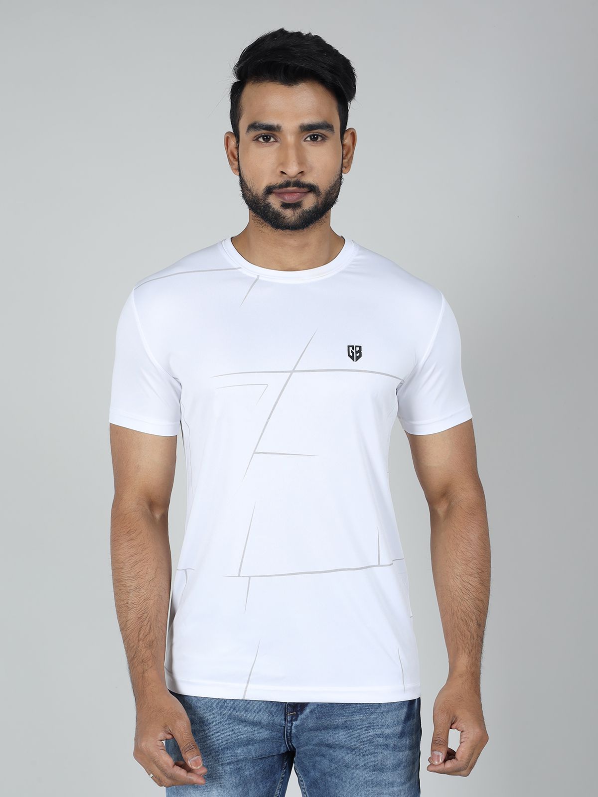     			GAME BEGINS Polyester Regular Fit Printed Half Sleeves Men's T-Shirt - White ( Pack of 1 )