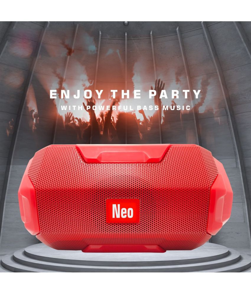     			Neo 206 RED 5 W Bluetooth Speaker Bluetooth v5.0 with USB,SD card Slot,Call function Playback Time 4 hrs Red