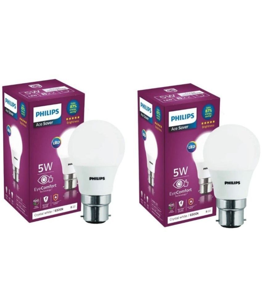     			Philips 5W Cool Day Light LED Bulb ( Pack of 2 )