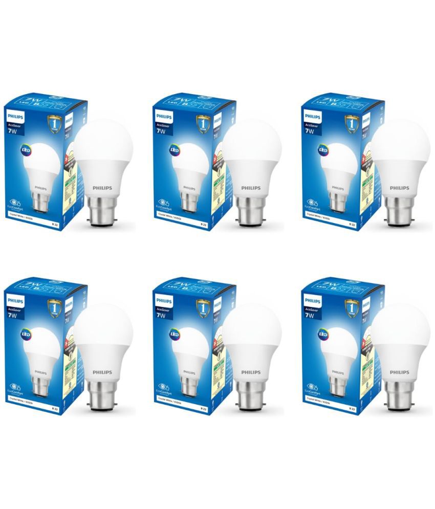     			Philips 7w Cool Day light LED Bulb ( Pack of 6 )