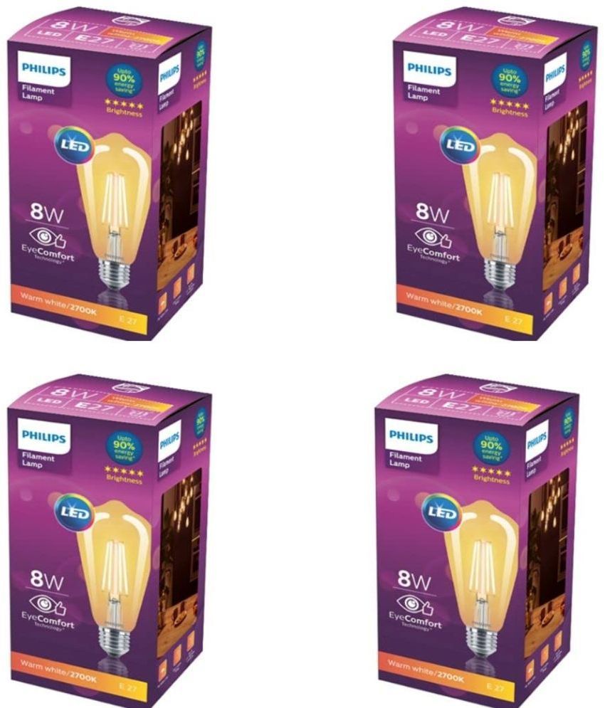     			Philips 8W Warm White LED Bulb ( Pack of 4 )