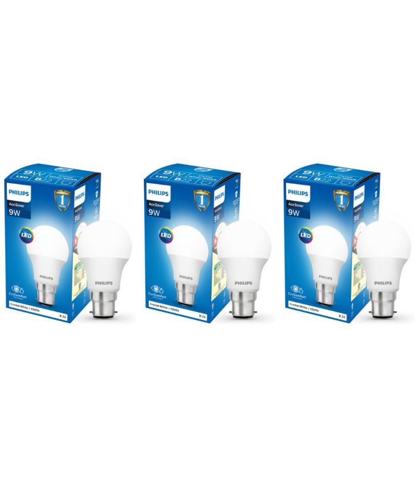     			Philips 9w Cool Day light LED Bulb ( Pack of 3 )
