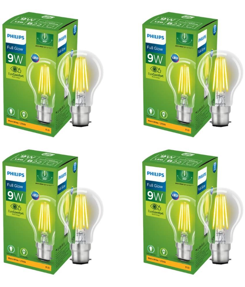     			Philips 9w Warm White LED Bulb ( Pack of 4 )