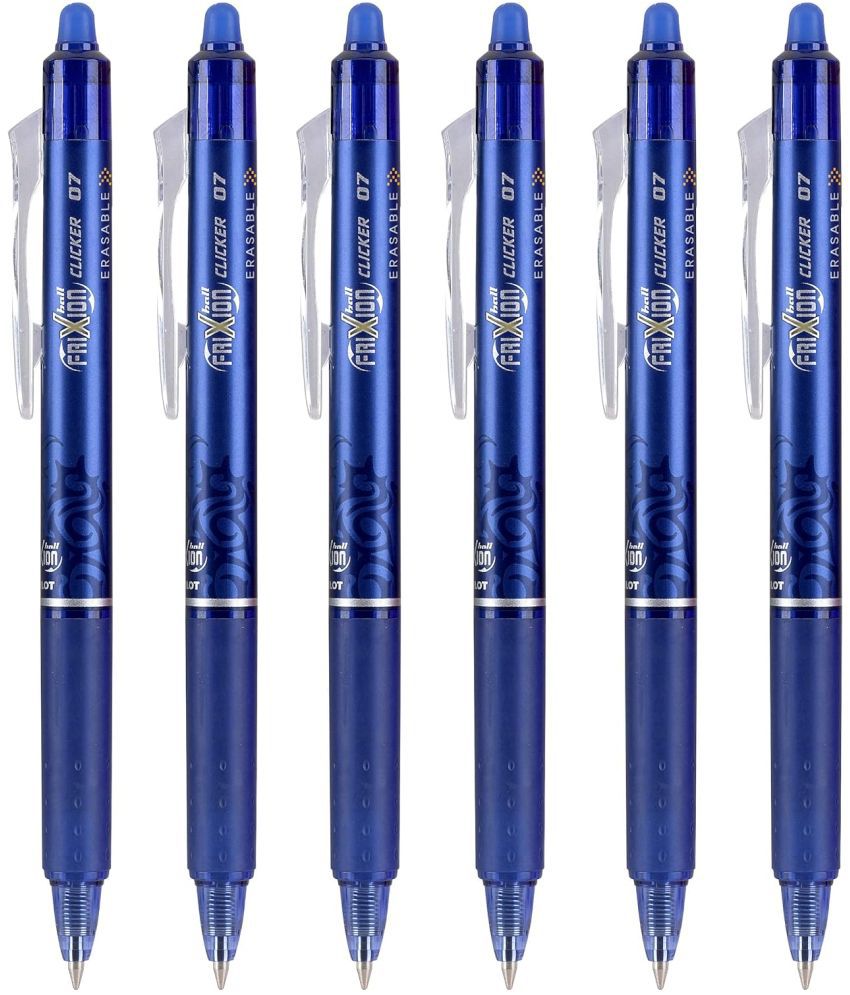     			Pilot Frixion Clicker Ball Pen RT Blue Pack of 6