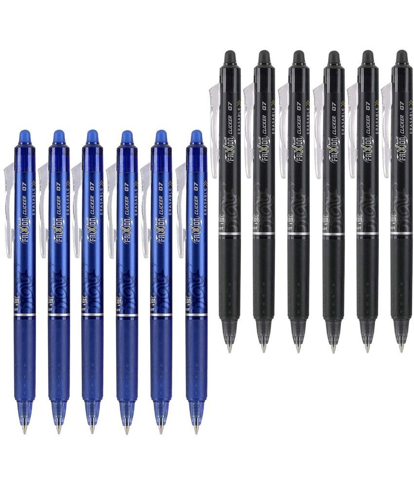     			Pilot Frixion Clicker Ball Pen RT Blue 6 and Black 6