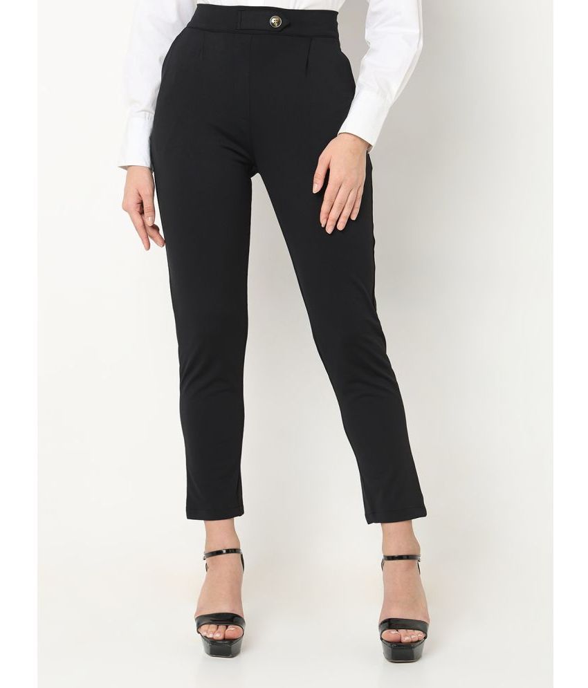     			Smarty Pants Black Cotton Blend Slim Women's Formal Pants ( Pack of 1 )