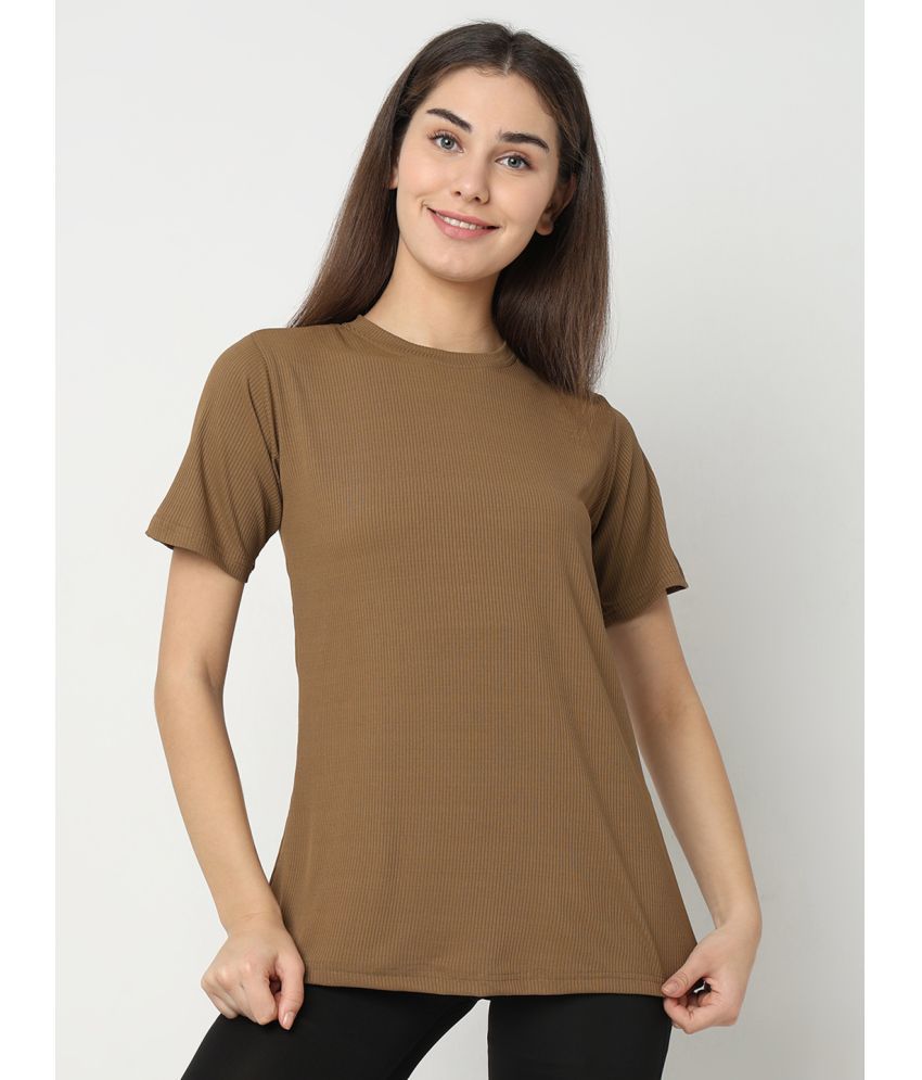     			Smarty Pants Brown Cotton Regular Fit Women's T-Shirt ( Pack of 1 )
