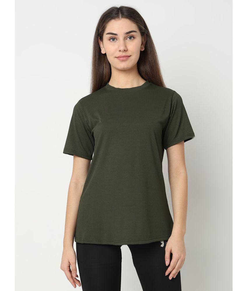     			Smarty Pants Olive Cotton Regular Fit Women's T-Shirt ( Pack of 1 )