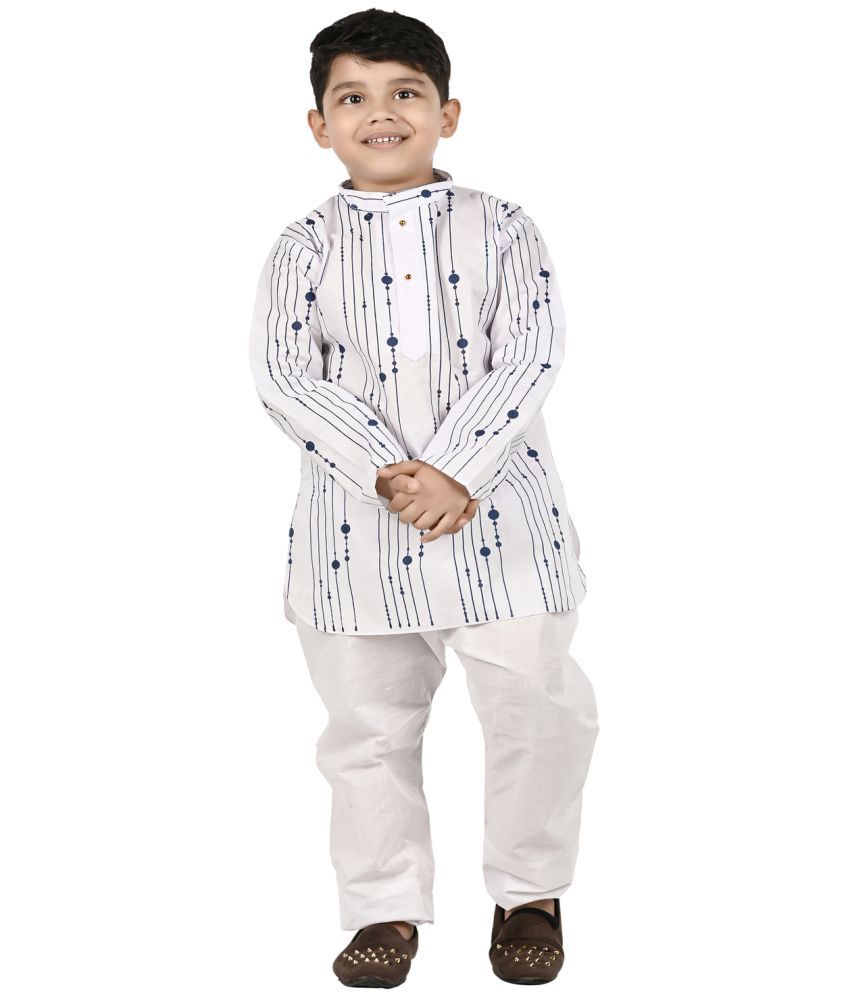     			s muktar garments Blue & White Cotton Boys ( Pack of 1 )