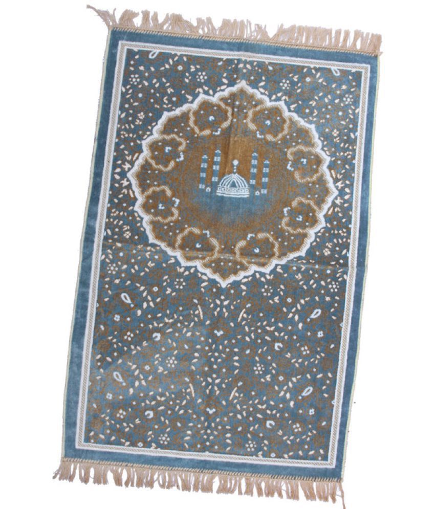     			ADIRNY Gray Single Regular Velvet Prayer Mat ( 110 X 70 cm )