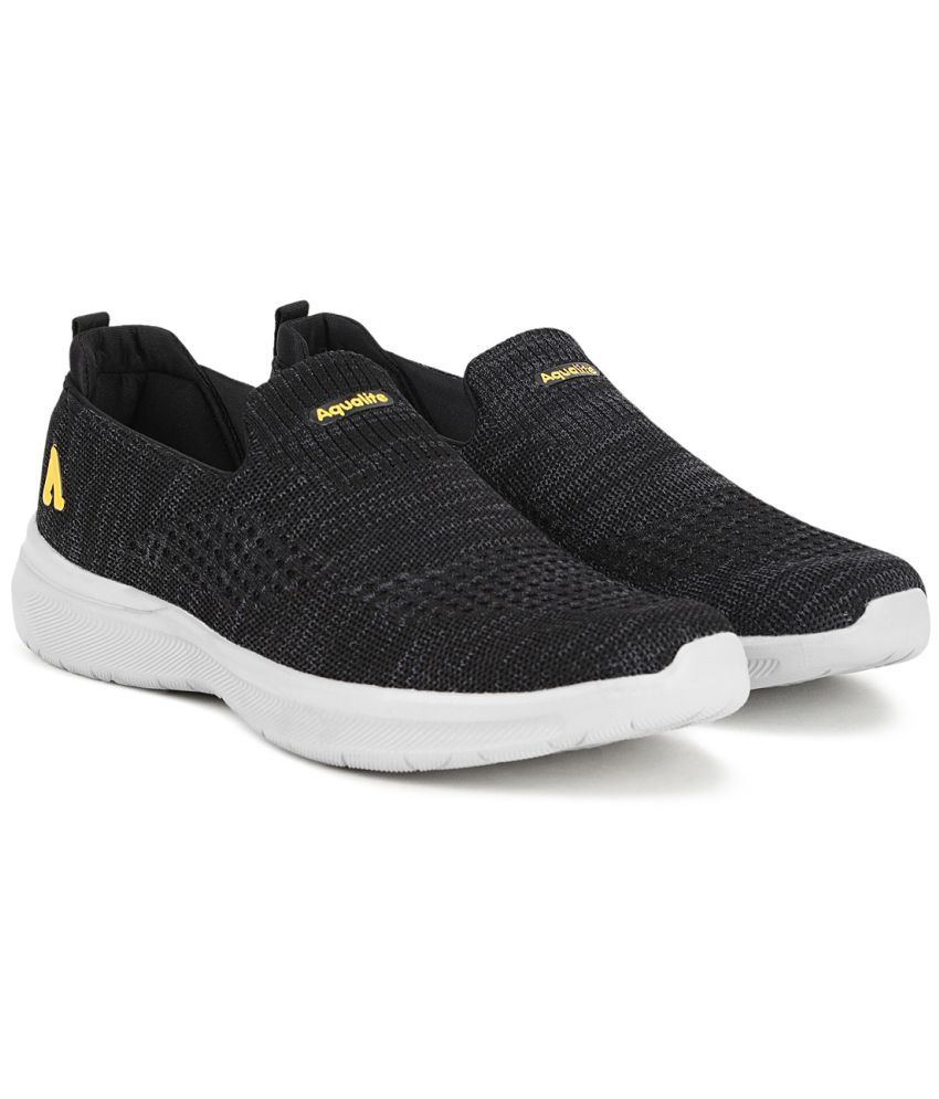     			Aqualite Black Men's Slip-on Shoes