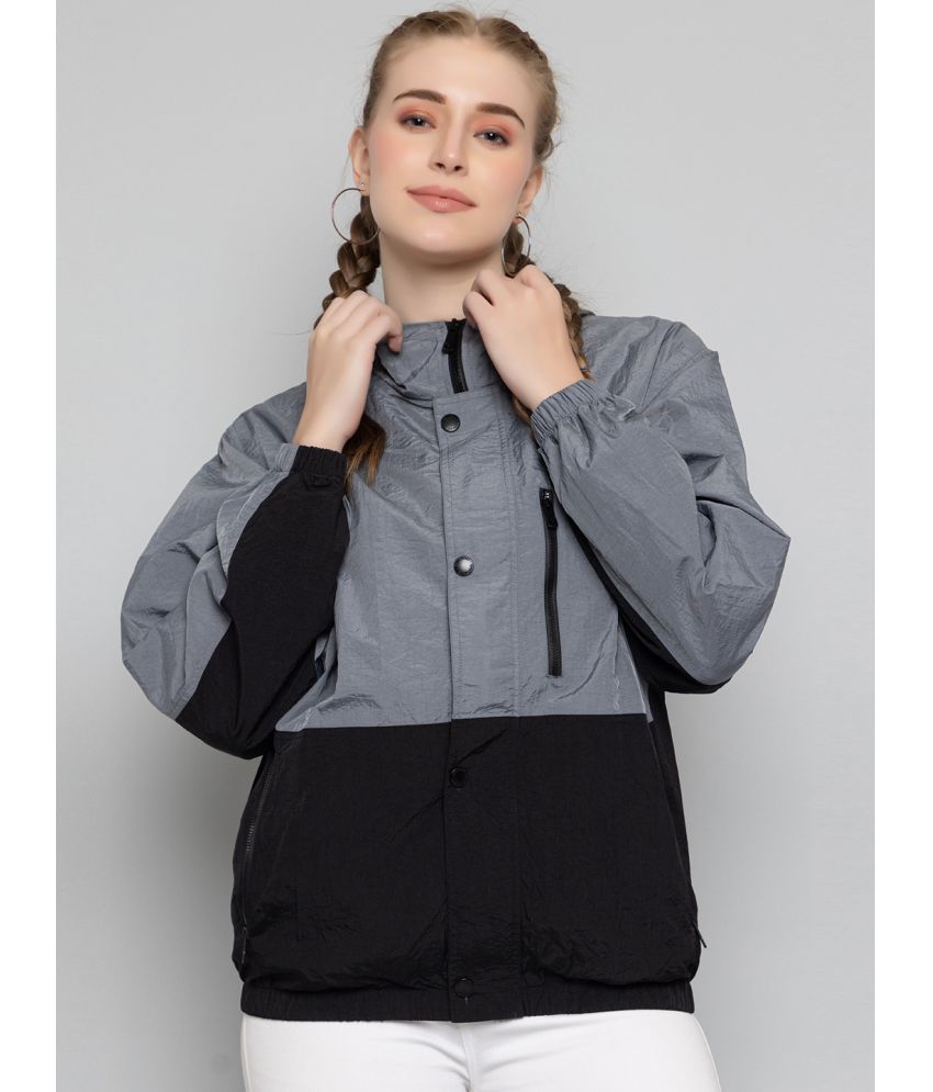     			Chkokko - Grey Polyester Women's Jacket