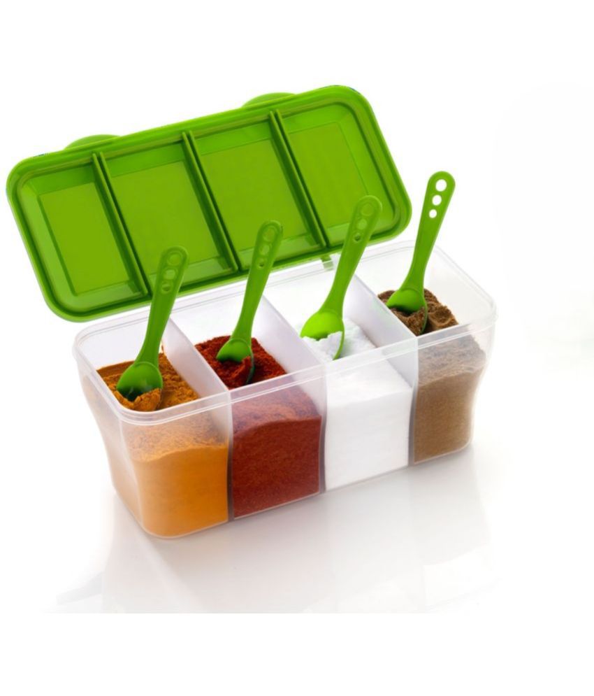     			MAGICSPOON Spice Box PET Green Spice Container ( Set of 1 )