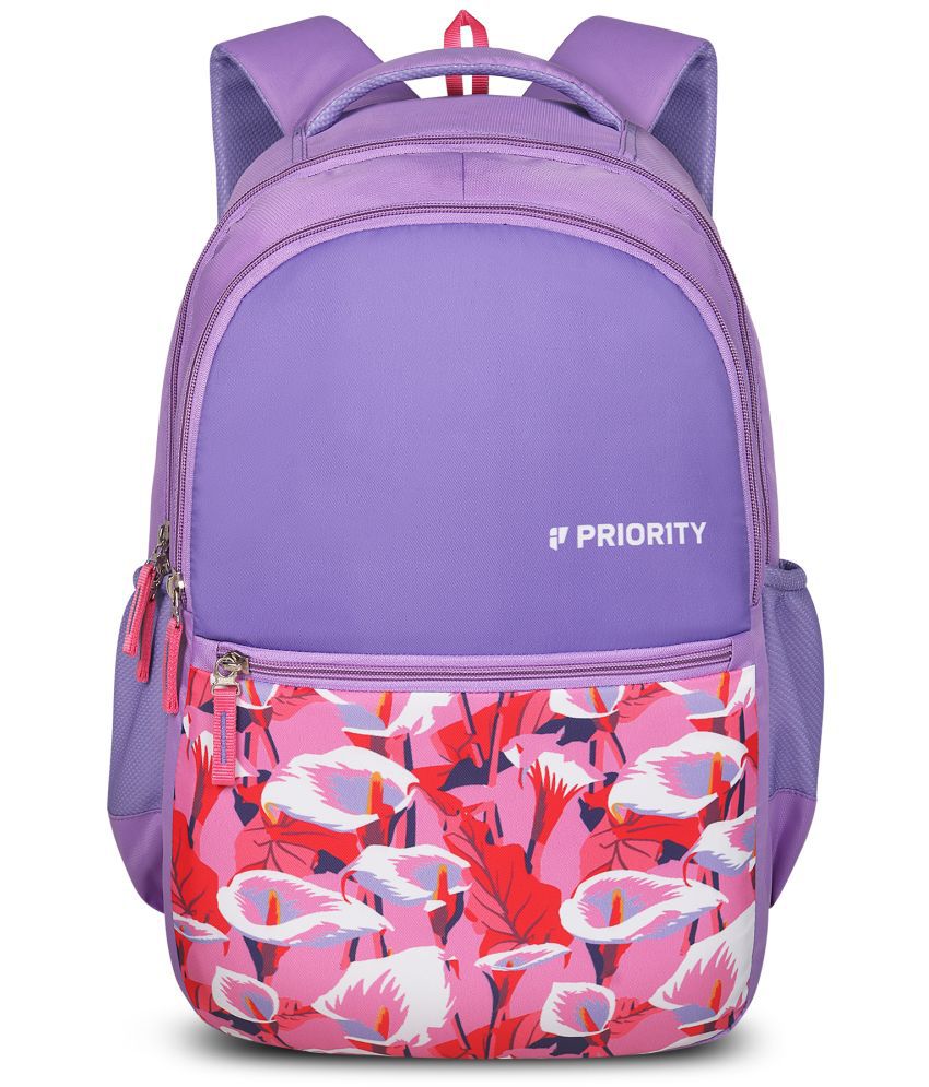     			Priority 32 Ltrs Purple Polyester College Bag