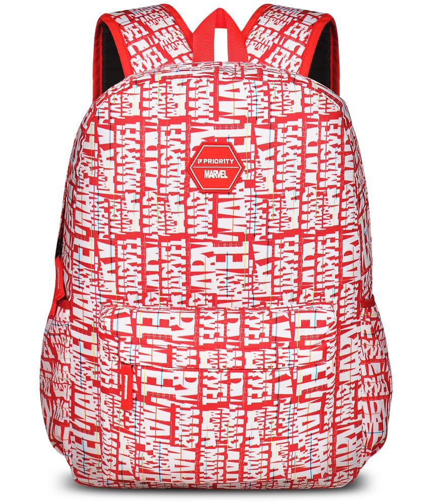     			Priority 32 Ltrs Red Polyester College Bag