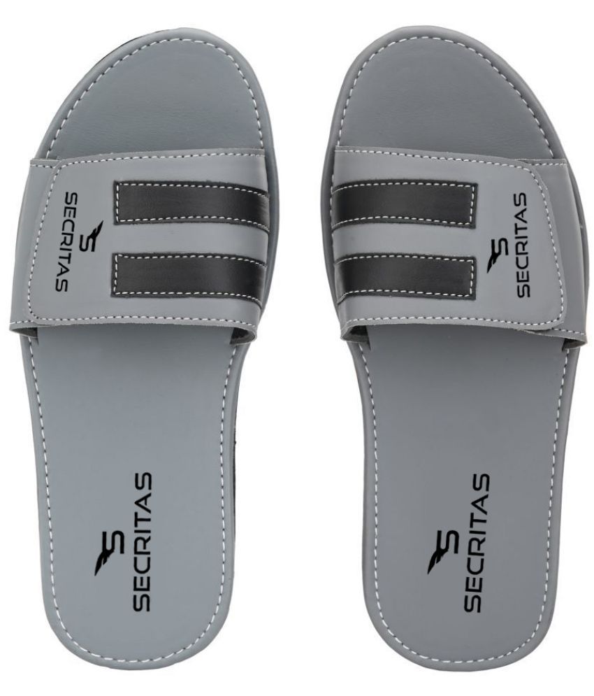     			Secritas Grey Men's Slide Flip Flop