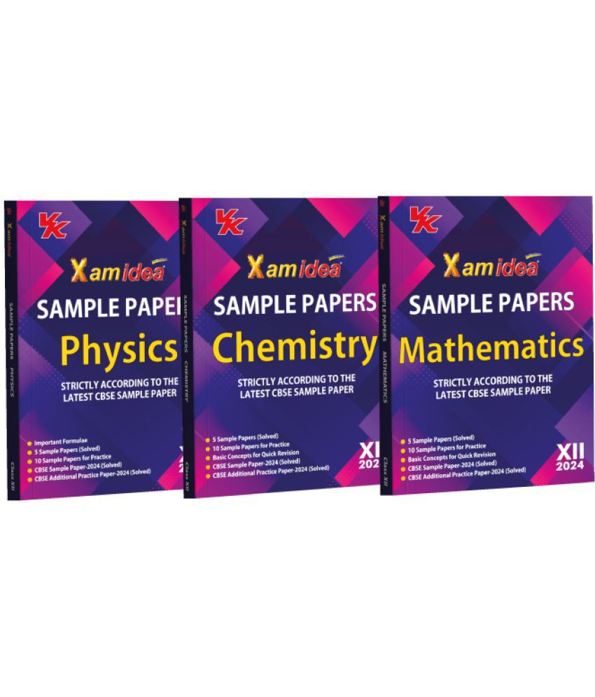     			Xam idea Sample Papers Simplified Bundle set of 3 books (Physics, Chemistry and Mathematics |Board Exam Class 10 for 2024|