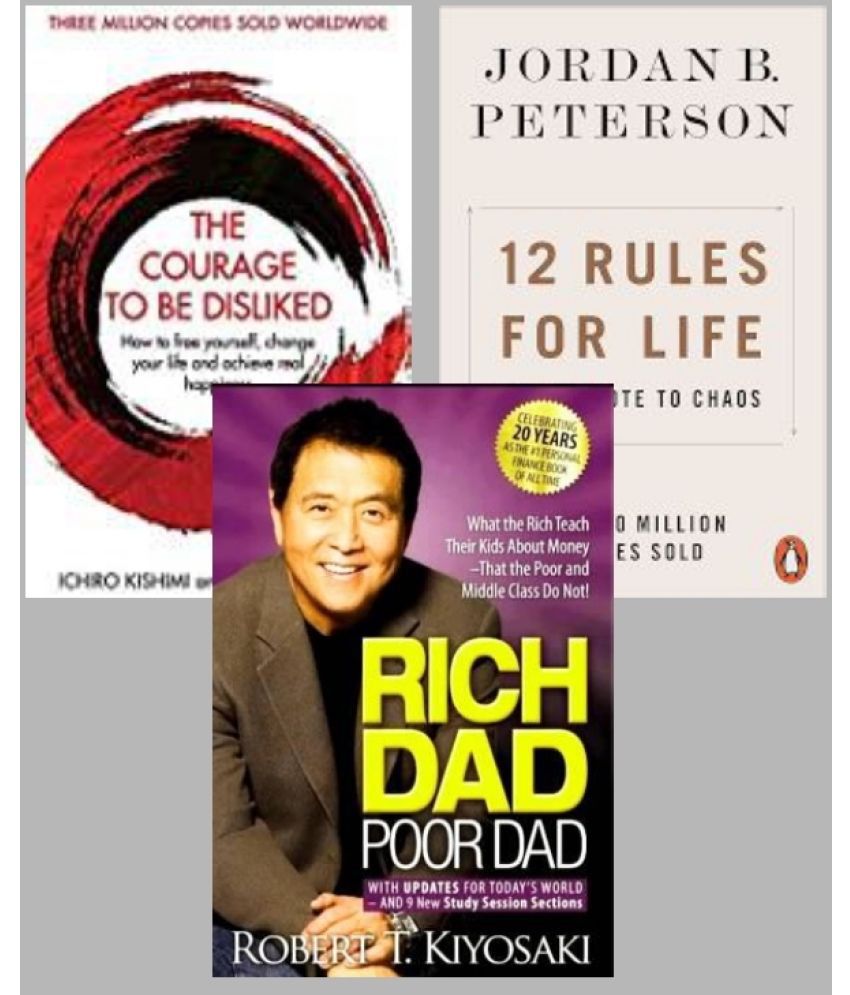     			12 Rules for Life + Courage To Be Disliked + Rich Dad Poor Dad