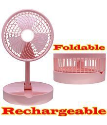 with Light Mini Table Rechargeable Fan