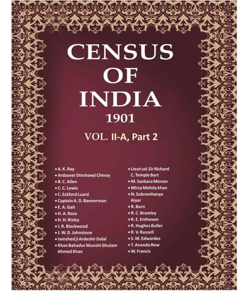    			Census of India 1901: Ajmer-Merwara - Tables Volume Book 6 Vol. II-A, Part 2