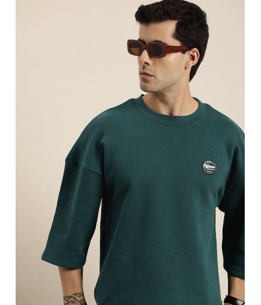     			Difference of Opinion Fleece Round Neck Men's Sweatshirt - Green ( Pack of 1 )