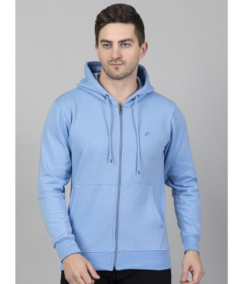     			EKOM Fleece Hooded Men's Sweatshirt - Blue ( Pack of 1 )