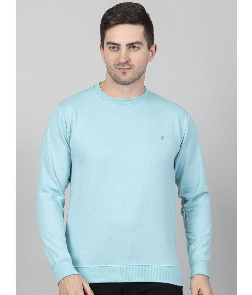     			EKOM Fleece Round Neck Men's Sweatshirt - Light Blue ( Pack of 1 )