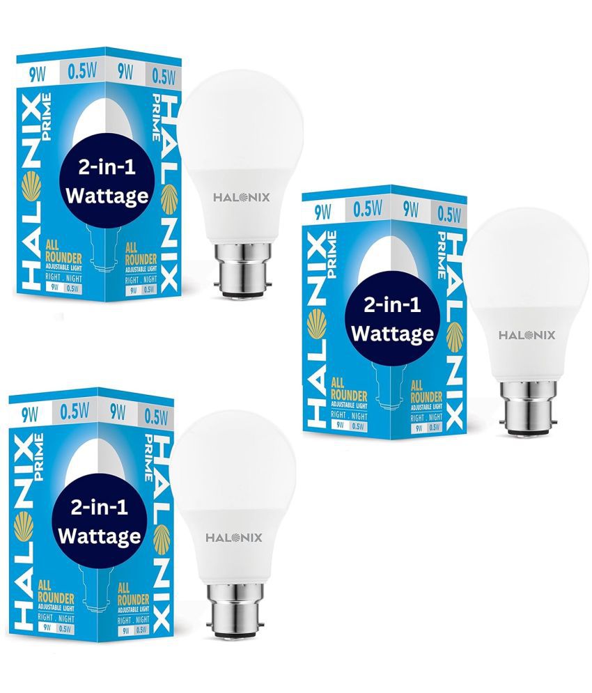    			Halonix 9W Cool Day Light LED Bulb ( Pack of 3 )